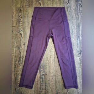 Zyia plum colored, cropped leggings, size 6-8